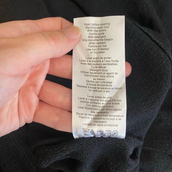 A Pea In The Pod Tie-Front Textured‎ Maternity Top Womens Size XS Black - Picture 6 of 6